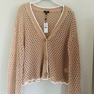 Express Open-Knit Bell-sleeve Sweater